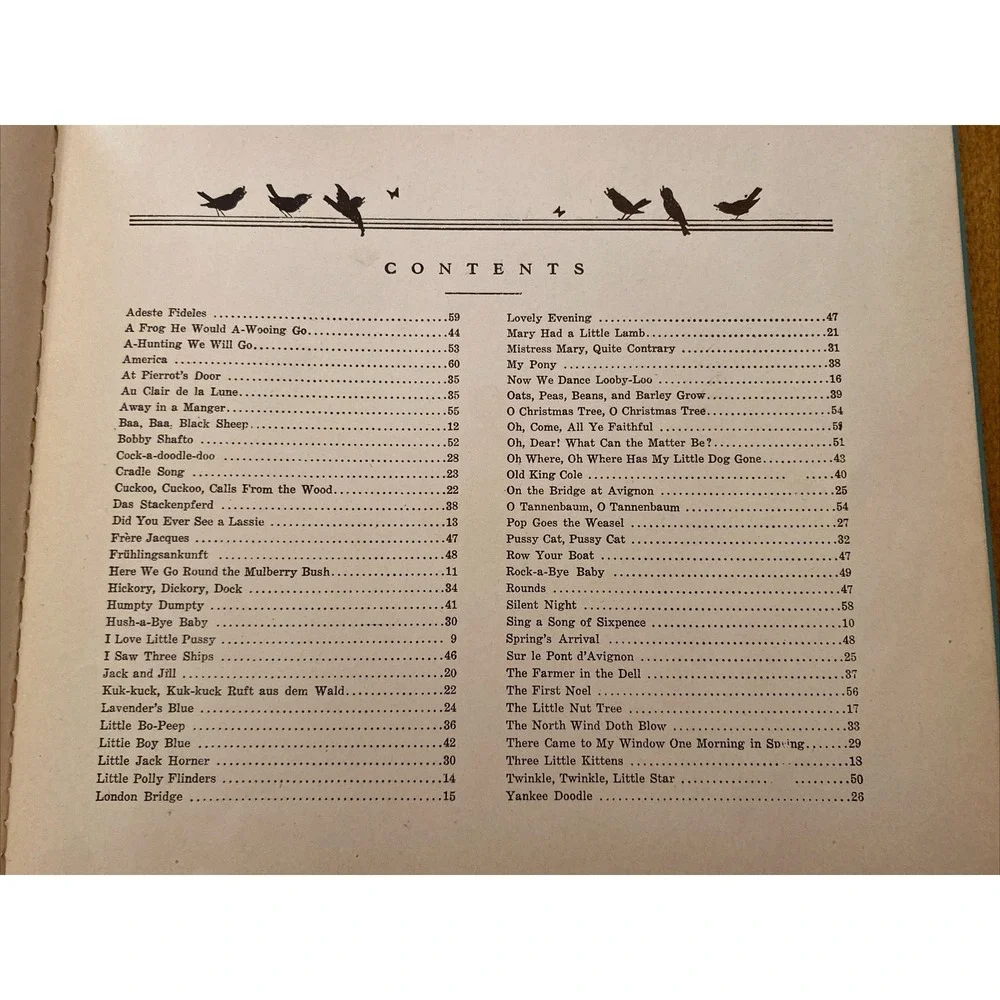 FIFTY FAVORITE SONGS FOR GIRLS & BOYS Whitman Music Book~1935 ~RARE Blue 1st Ed.